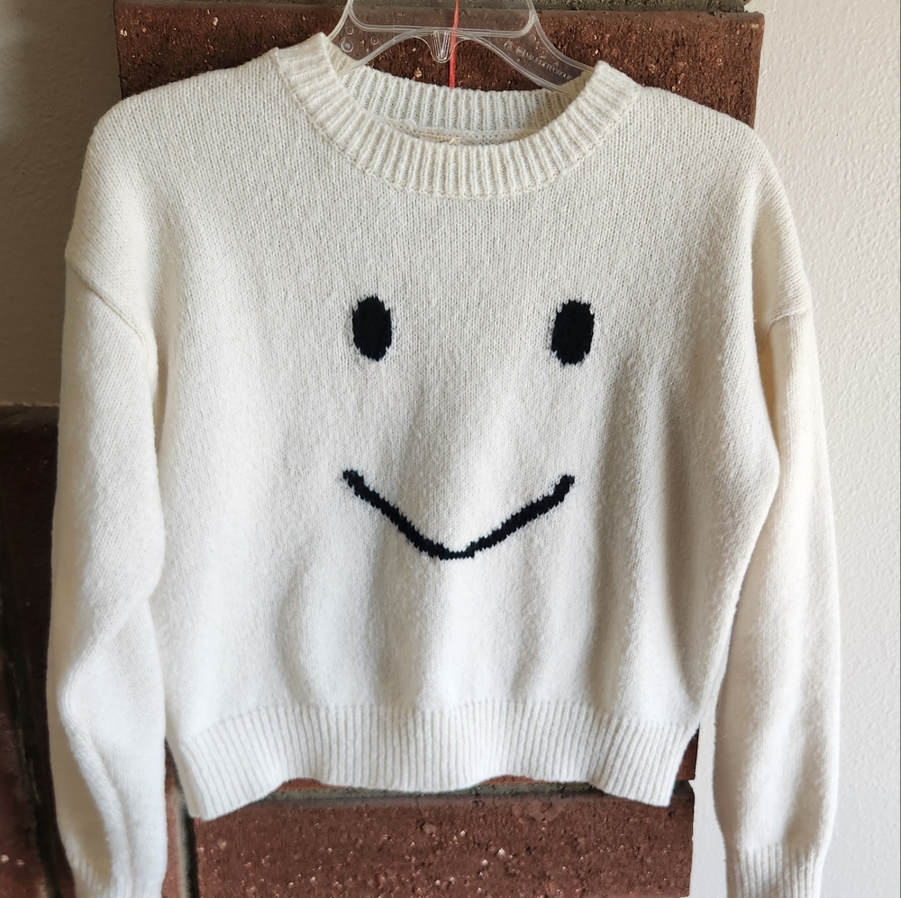 Off White Smiley Face Sweater